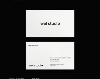 Minimalist Business Card | Print Template | Editable with Canva Free | Professional Business Card | Visiting Card