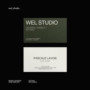 Minimalist Business Card | Print Template | Editable with Canva Free | Professional Business Card | Visiting Card