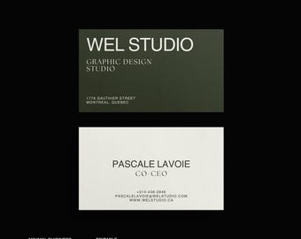 Minimalist Business Card | Print Template | Editable with Canva Free | Professional Business Card | Visiting Card