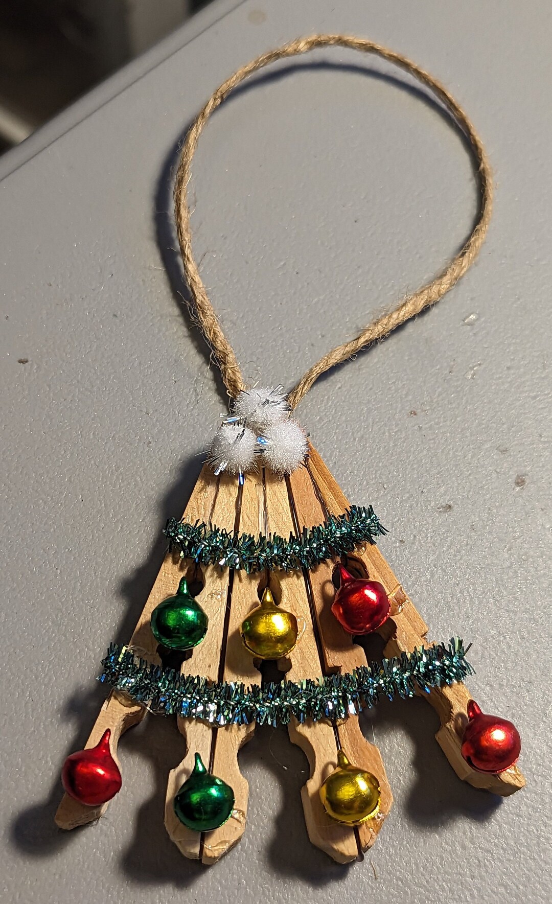 Clothespin Christmas Tree Ornament Etsy