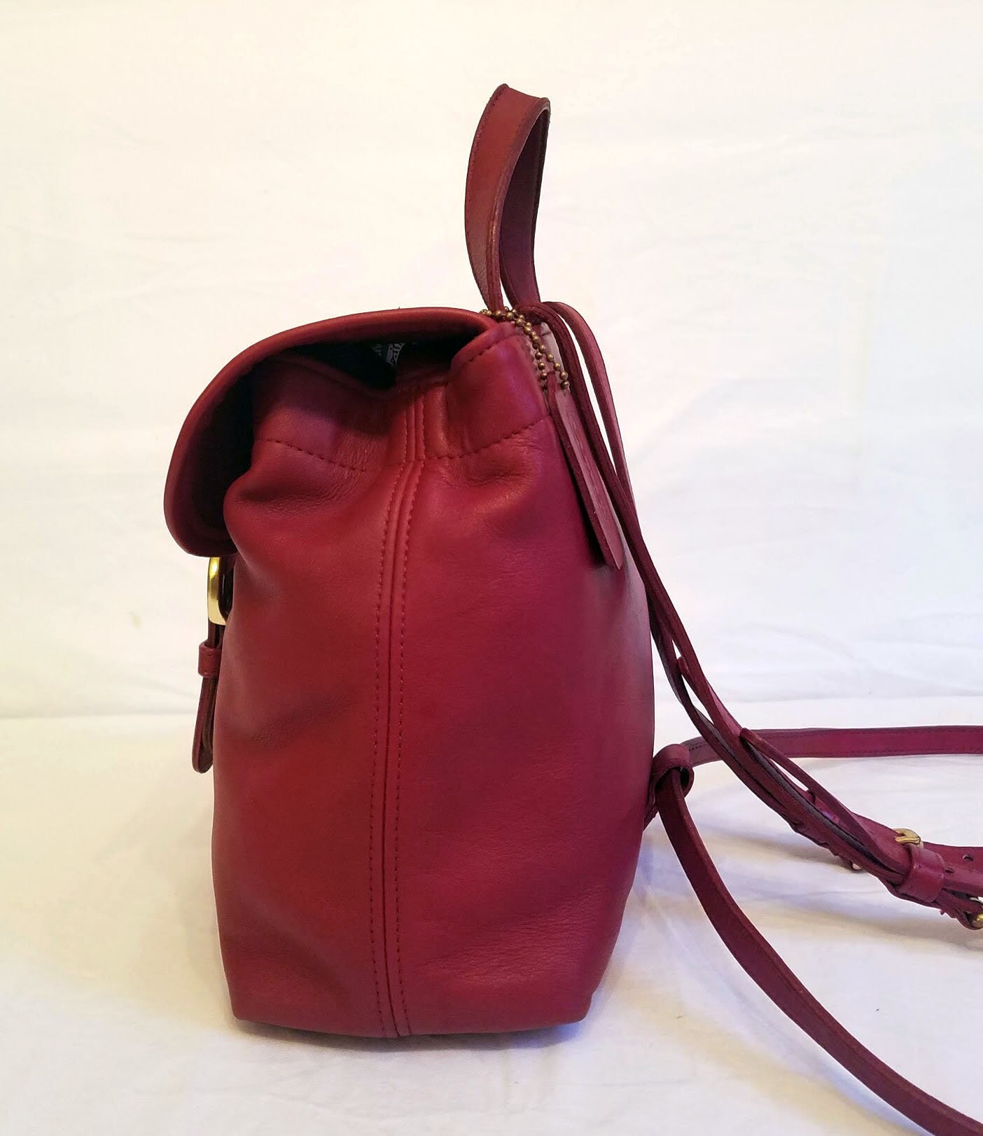 RARE! Coach Backpack Vintage Red Leather Soho Daypack - Etsy