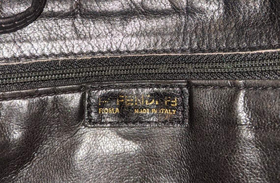 MINT! Fendi Black Stitched Patent Leather Crossbo… - image 7