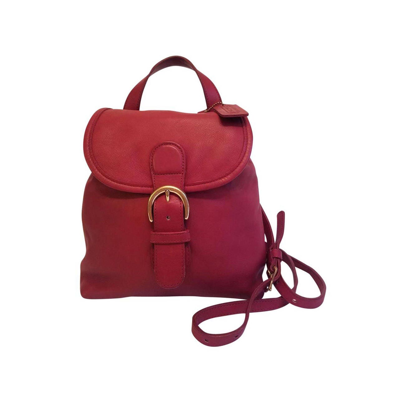 RARE! Coach Backpack Vintage Red Leather Soho Daypack - Etsy