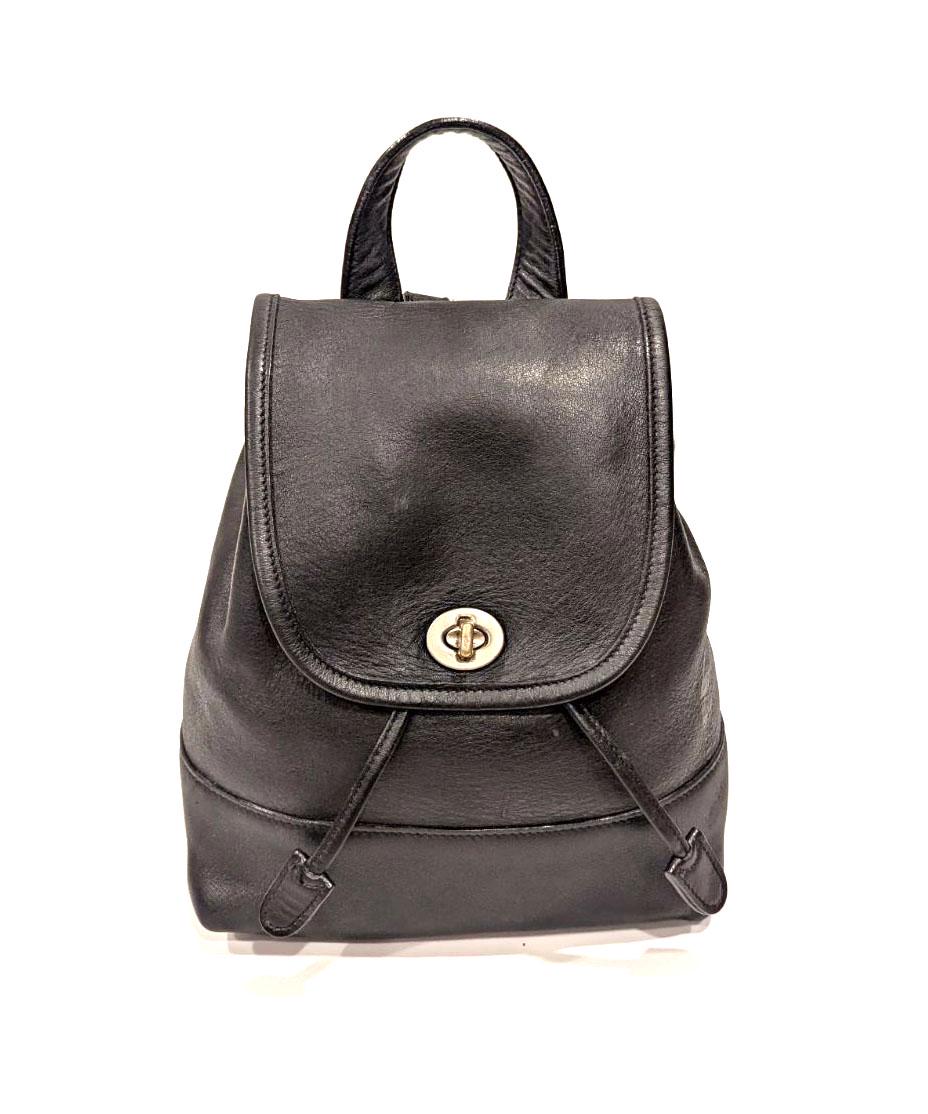 バッグ 70~80s old coach leather daypack Silver Hardware! Coach Vintage Daypack Backpack Drawstring Black