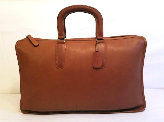 HUGE! Coach Bonnie Cashin Briefcase British Tan Le