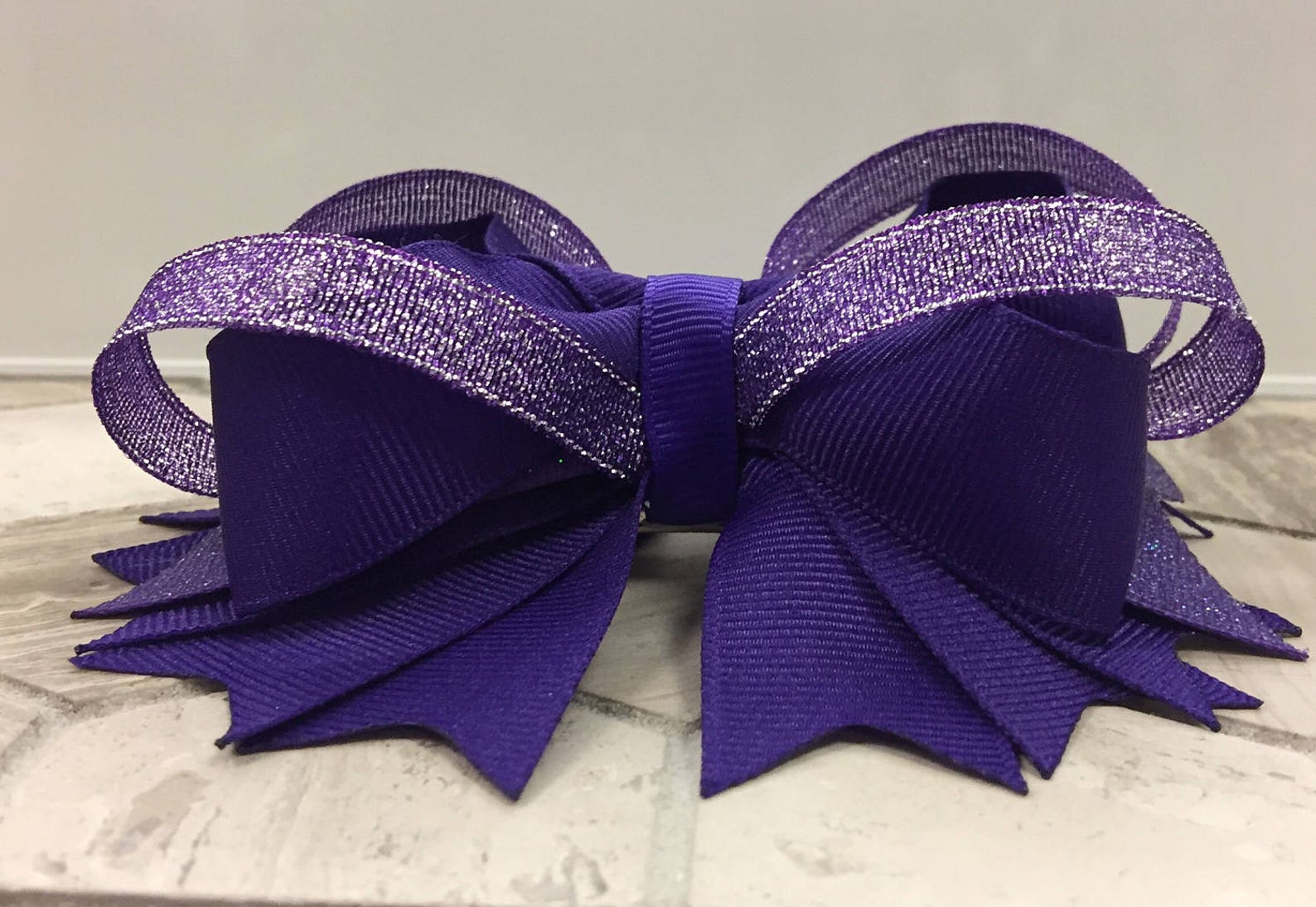 Purple Hair Bow Girls Hair Bow Toddler Hair Bow Etsy