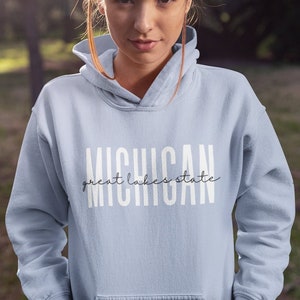 Michigan Hoodie Michigan Sweatshirt Michigan Crewneck Midwest Sweatshirt Michigan Shirt Michigan Sweater Michigan Crew Neck