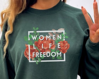 Stand with Iran Shirt Mahsa Amini Shirt Iran Protest Sweatshirt Woman Life Freedom Shirt Iranian Shirt Feminist Shirt Freedom for Iran Tee