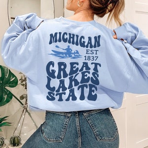 Michigan Sweatshirt Michigan Crewneck Midwest Sweatshirt Michigan Shirt Michigan Sweater Michigan Crew Neck Michigan Hoodie Made in Michigan