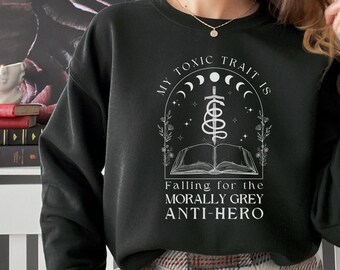 Leesgrage sweatshirt boek ronde hals boeken sweater literatuur sweatshirt boek Merch boekenclub shirt boek nerd shirt leesgrage merchandise