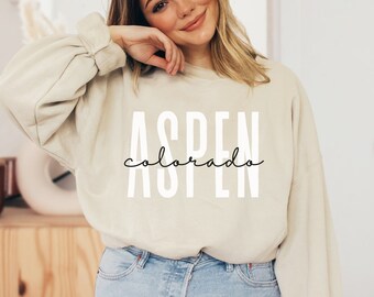 Aspen Sweatshirt Colorado Sweatshirt Ski-Sweatshirt Berg Sweatshirt Berge Sweatshirt Natur Sweatshirt Colorado Sweatshirts