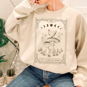 Chicken Sweatshirt Chicken Shirt Tarot Shirt Chicken Sweater Chicken Lovers Country Sweatshirt Crazy Chicken Lady Chicken Whisperer