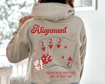 Bluza z kapturem z numerem anioła Bluza z kapturem z aniołem 222 Numer anioła Angelcore Angel Aura Numery aniołów Koszulka z numerem anioła Koszulka z kapturem z aniołem 222