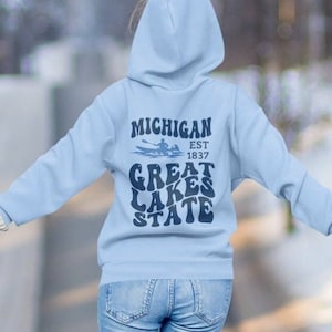 Michigan Sweatshirt Michigan Hoodie Michigan Crewneck Midwest Sweatshirt Michigan Shirt Michigan Sweater Michigan Crew Neck