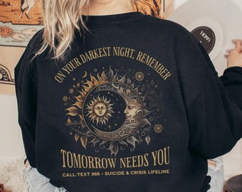 Suicide Awareness 'You Matter' T-Shirt For Women - 988 & Semicolon Design, Mental Health Support Top