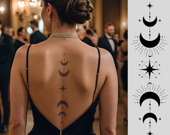 Feyre Back | Acotar Semi-Permanent Tattoo