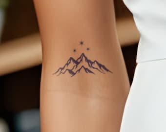 Velaris Mountain | Acotar Semi-Permanent Tattoo