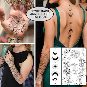 Feyre Temporary Tattoos ACOTAR Gifts Velaris Valkyrie ACOTAR Merch Rhysand Feyre Sarah J Maas Acosf Sjm Merch Acotar Art Throne of Glass