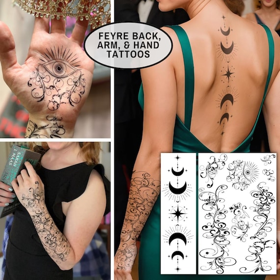 Feyre Temporary Tattoos ACOTAR Gifts Velaris Valkyrie ACOTAR Merch Rhysand Feyre Sarah J Maas Acosf Sjm Merch Acotar Art Throne of Glass