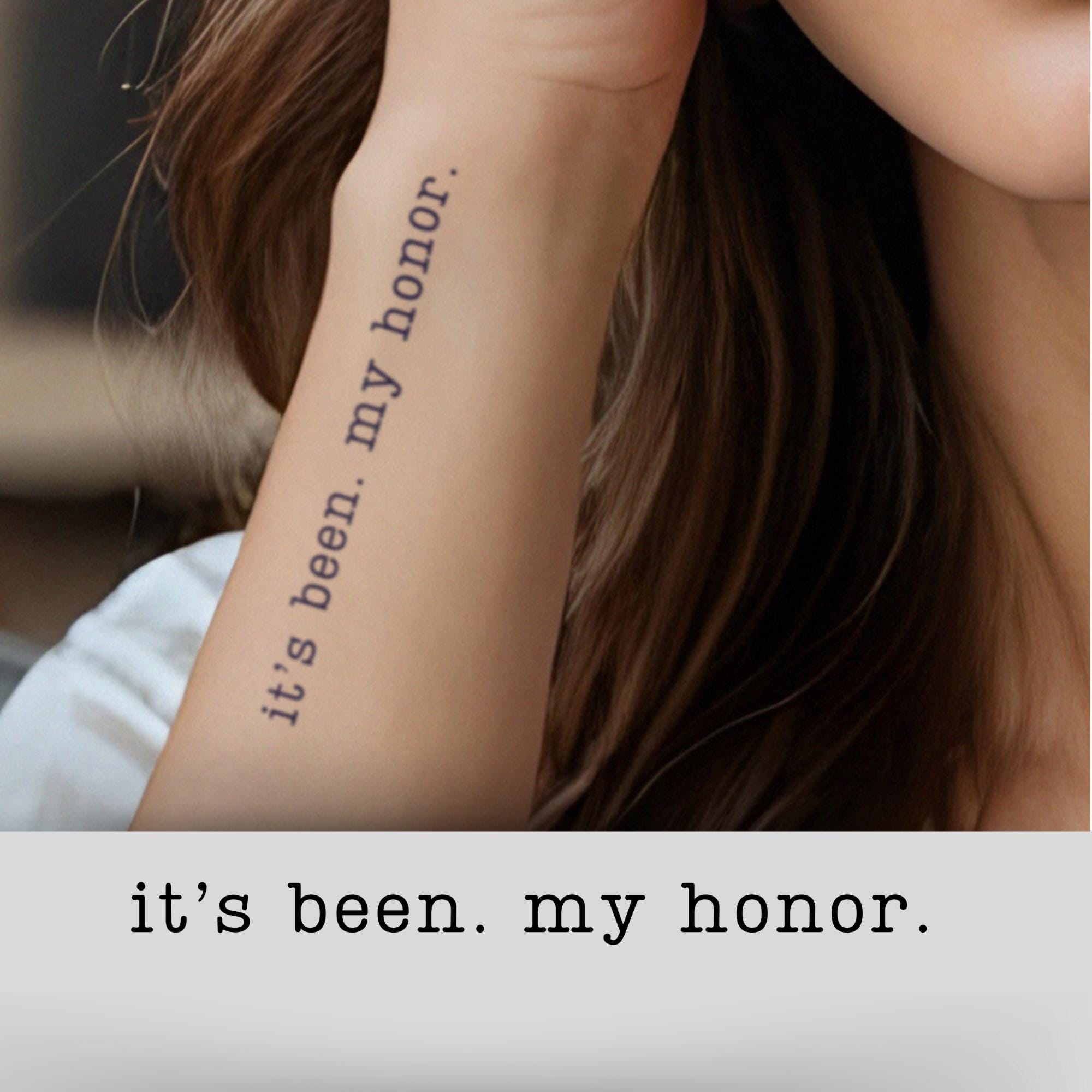 Its Been My Honor | Fourth Wing Semi-Permanent Tattoo