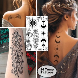 ACOTAR Cosplay Temporary Tattoos Starfall Event Tattoos Feyre Back Tattoo Nesta Back Tattoo ACOTAR Merch Rhysand Feyre Sarah J Maas Acosf