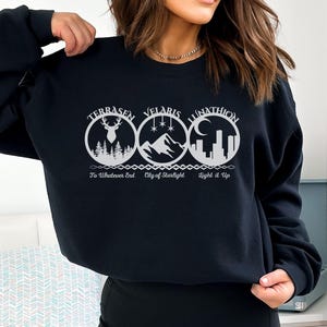 Sweatshirt Sarah J Maas SJM Merch ACOTAR Merch Throne of Glass Crescent City ACOTAR-shirt Crescent City Shirt Crescent City Merch Velaris