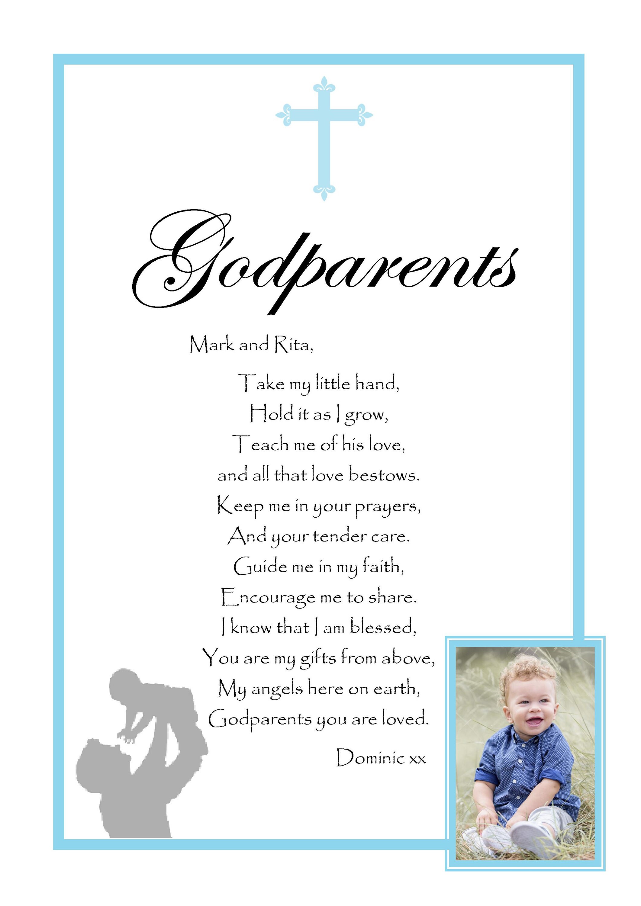 Personalised Godparents Gift for Baptism or Christening With Etsy