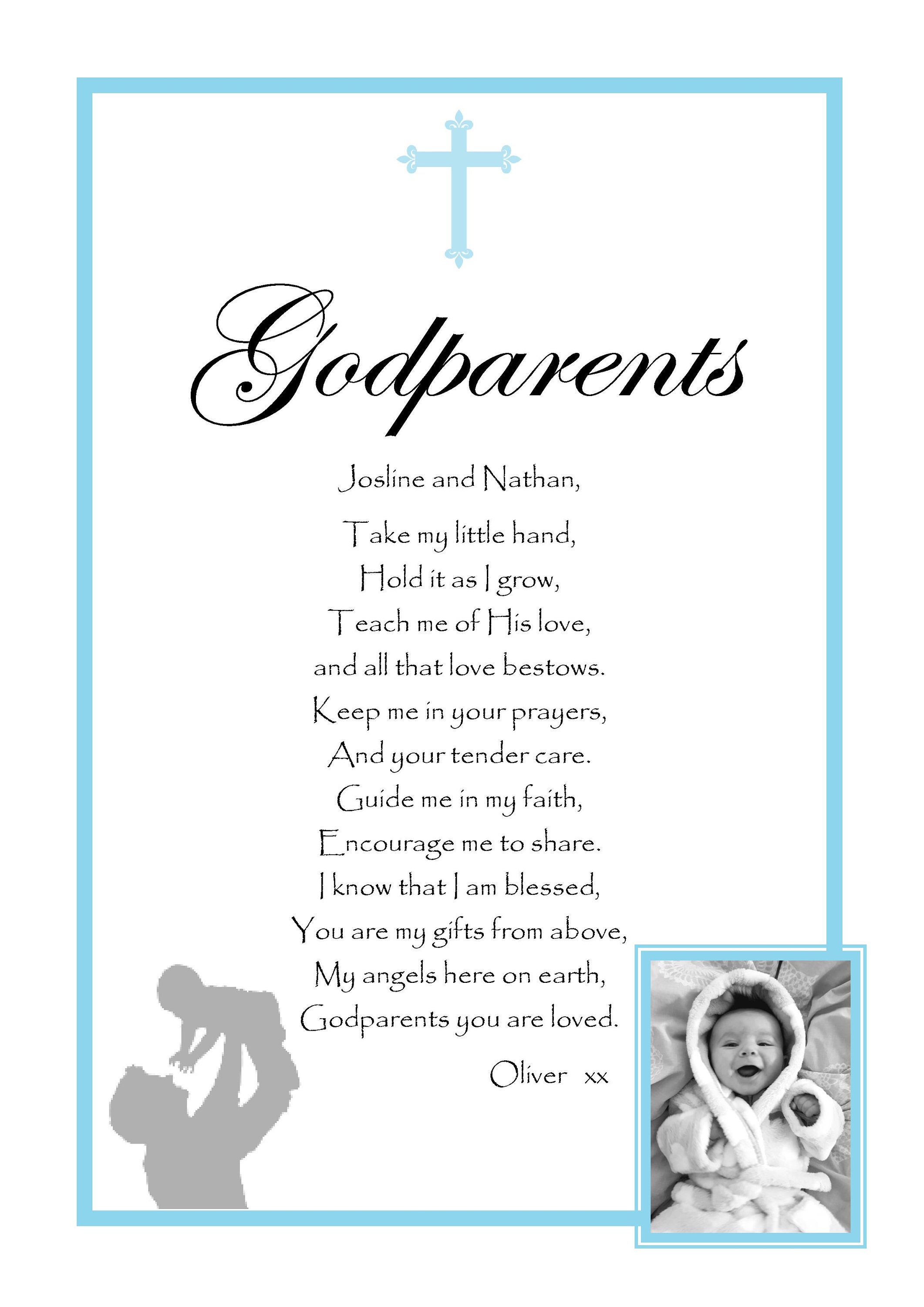 Godparent Gift Personalised Godparents Poem Gift from Etsy