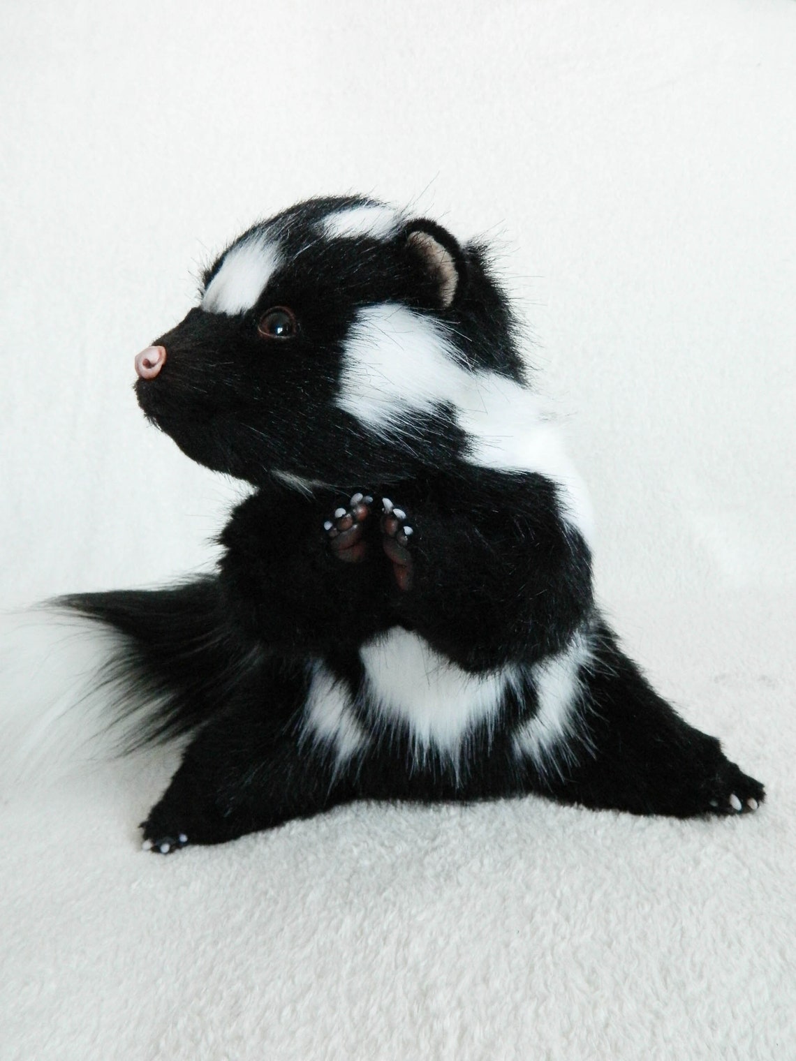 CUSTOM ORDER Baby spotted skunk toys with brown eyes OOAK | Etsy