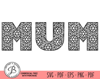 Download Mandala svg Mandala cut file Dxf Eps Png Mother's day | Etsy