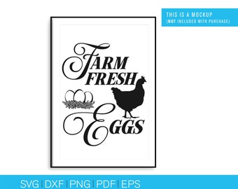 Farm fresh Eggs SVG, Fresh eggs cut files, Farm house svg files, svg files for cricut