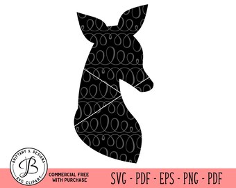 Doe Silhouette svg, Doe SVG, Reindeer svg, deer svg, hunting svg, animal svg, doe clipart, doe dxf, svg files for cricut, silhouette cameo