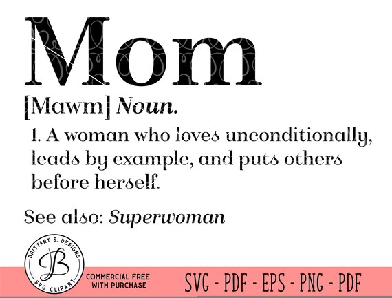 Download Mom Definition Svg Mom Quote Svg Superwoman Svg Mom Cut Etsy