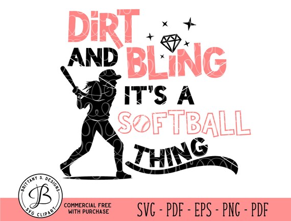 Download Softball Svg Girls Softball Svg Girl Sports Svg Bling Svg Etsy