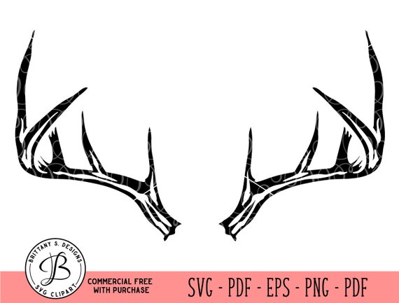 Antlers Svg Antler Svg Eps Dxf Png Antler Cut File Reindeer Etsy