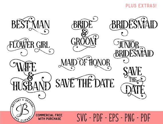 Wedding Svg Bundle Wedding Svg Pack Wedding Cut Files Etsy