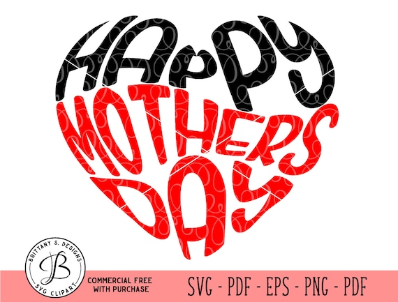 Mothers Day Svg Mothers Day Cut File Heart Svg Mom Svg Mom Etsy
