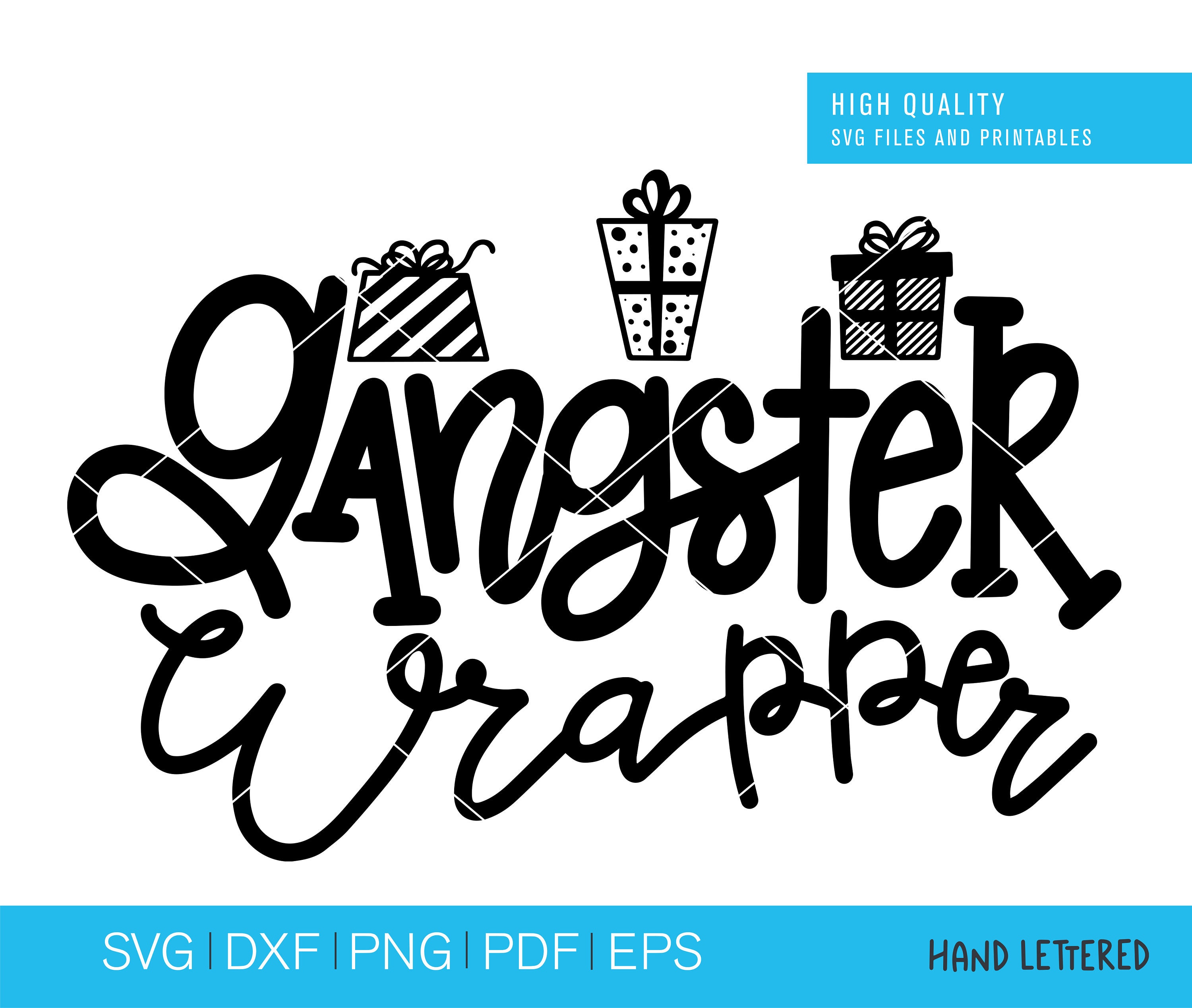 Gangster Wrapper SVG Gangsta Wrapper SVG Christmas SVG | Etsy