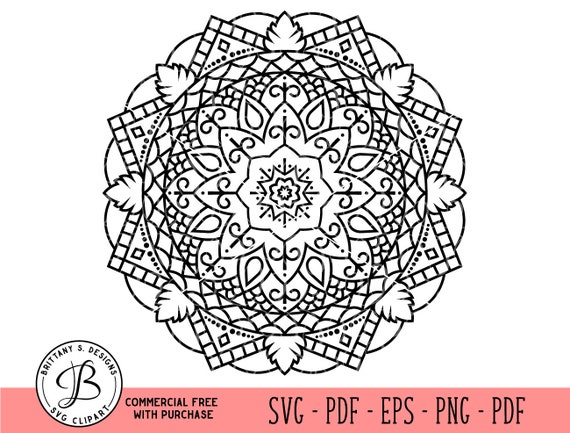 Download Mandala Svg Mandala Cut File Mandala Vector Mandala Dxf Png Etsy