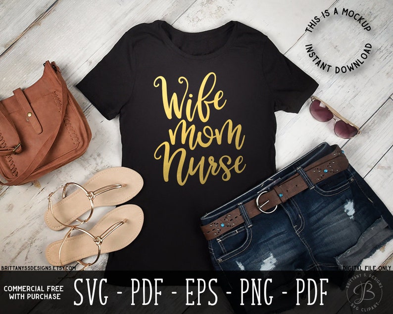 Download Wife mom nurse svg Nurse SVG Nurse life svg nurse cut | Etsy