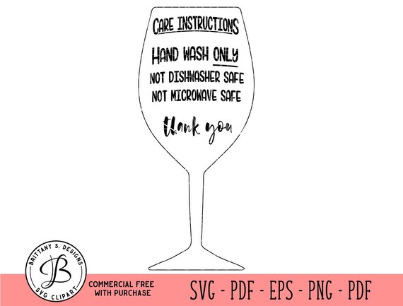 Download Win Care Svg Wine Glass Svg Wine Care Card Svg Silhouette Etsy