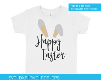 Happy Easter SVG, Easter bunny ears svg files, easter bunny cut files, svg files for cricut