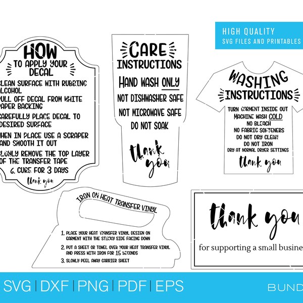 Decal Application Instructions Svg Care Card Svg Decal Etsy My XXX