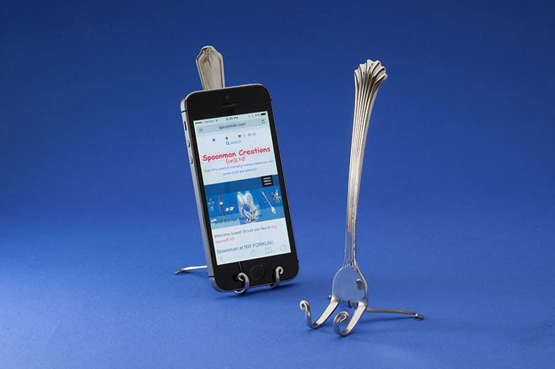Fork Cell Phone or Plate Holder Etsy