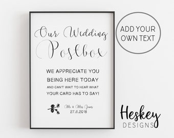 Wedding signs, wedding signage, wedding sign bundle, wedding post box sign, wedding print, wedding day signs, post box wedding sign