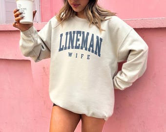Lineman Wife Sweatshirt, Electrician Gift, Unisex Crewneck