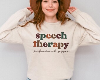 Speech Therapy Sweatshirt, Professional Yapper Crewneck, SLP Gift
