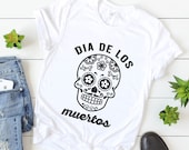 Day Of The Dead Shirt - Dia De Los Muertos - Mexican - Fiesta - Sugar Skull - Mexico - Halloween Costume - Unisex Graphic Tee