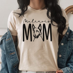 Malinois Mom | Belgian Malinois Dog Breed | Personalized Dog Mama Shirt | Custom Dog Breed | Dog Lover Gift | Unisex Graphic Tee