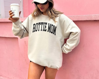 Rottie Mom Sweatshirt, Rottie Mama Sweater, Dog Mom Sweater, Rottweiler Dog Breed, Gift For Dog Mom, Unisex Crewneck Sweatshirt